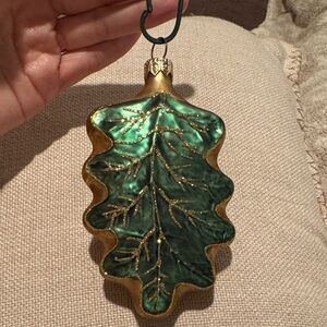 Green and Gold Leaf Ornament